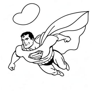 Superman Flying Through The Sky Coloring Page 61603-49568