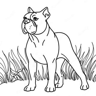 American Bulldog Standing Proud Coloring Page 61612-49563