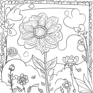 Whimsical Flowers In The Secret Garden Coloring Page 61623-49575