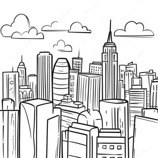 Cityscape Skyline Coloring Page 61632-49583