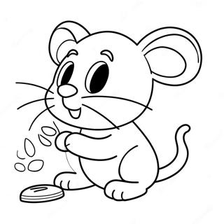 Playful Cat And Sneaky Mouse Coloring Page 61673-49610