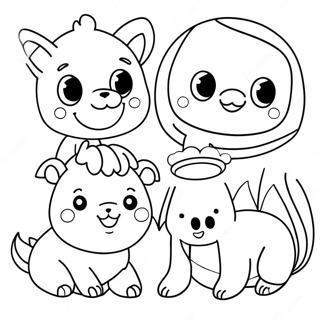 Cute Animals Coloring Page For Preschoolers 61693-49624