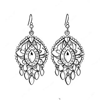 Earrings Coloring Pages