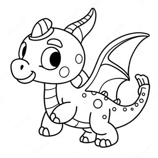 Cute Wish Dragon Flying Coloring Page 61763-49677