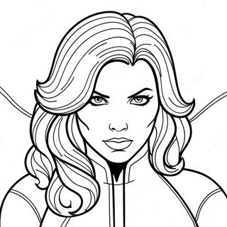 Black Widow Superhero Coloring Page 6181-5094