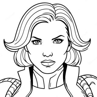 Black Widow Superhero Coloring Page 6181-5096