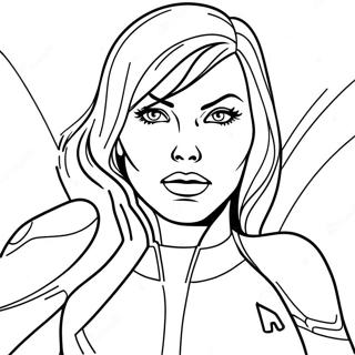 Black Widow In Action Coloring Page 6182-5101