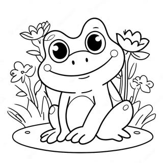 Sweet Frog Coloring Pages