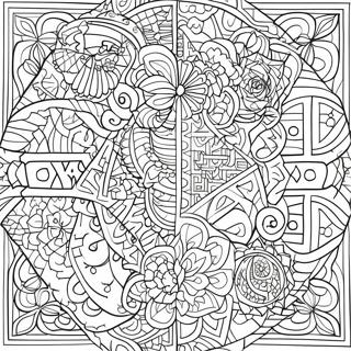 Islamic Art Geometric Patterns Coloring Page 61892-49783