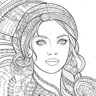 Detailed Portrait Face Coloring Page 61903-49787