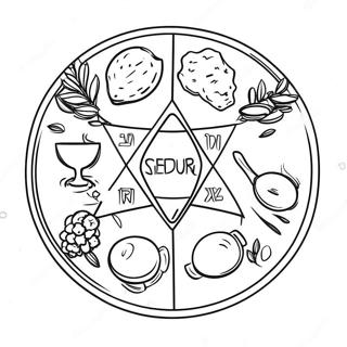 Pesach Seder Plate Coloring Page 61912-49792