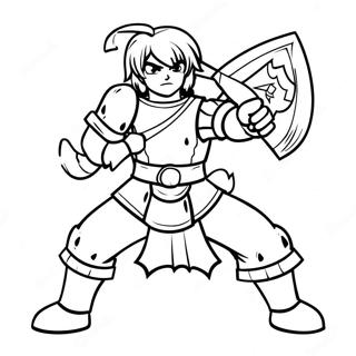 Chara In Battle Coloring Page 6192-5109