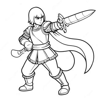 Chara In Battle Coloring Page 6192-5111