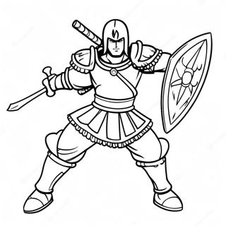 Chara In Battle Coloring Page 6192-5112