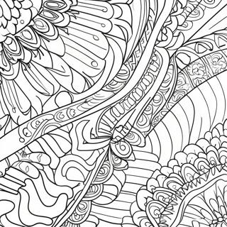 Colorful Scarf Patterns Coloring Page 61932-49810