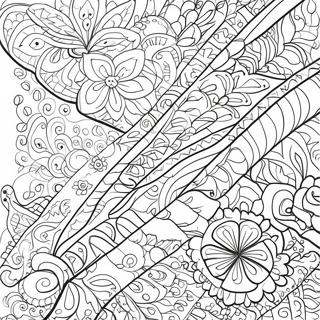 Colorful Scarf Patterns Coloring Page 61932-49811