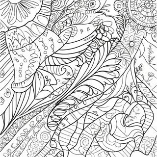 Colorful Scarf Patterns Coloring Page 61932-49812