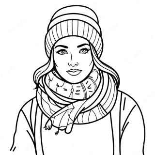 Cozy Winter Scarf Coloring Page 61933-49817