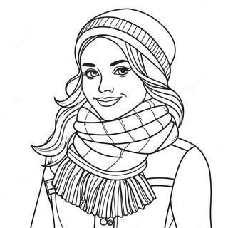 Cozy Winter Scarf Coloring Page 61933-49818