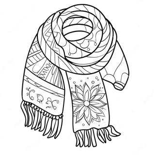 Cozy Winter Scarf Coloring Page 61933-49819