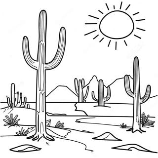 Southwest Desert Landscape Coloring Page 61942-49814