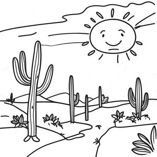 Southwest Desert Landscape Coloring Page 61942-49816