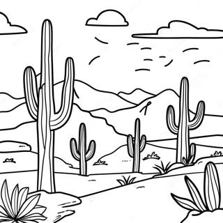 Colorful Southwest Sunset Coloring Page 61943-49821