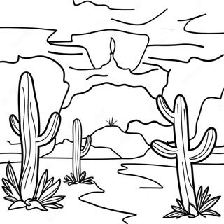 Colorful Southwest Sunset Coloring Page 61943-49823