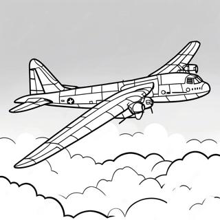 B2 Bomber Flying High Coloring Page 61962-49839