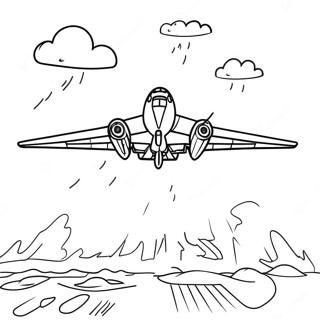 B2 Bomber In A Thunderstorm Coloring Page 61963-49835