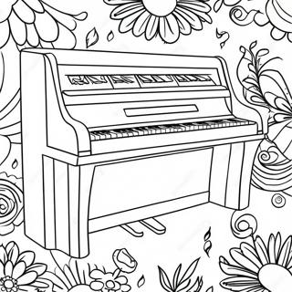 Colorful Musical Keyboard Coloring Page 61973-49845