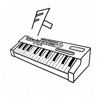 Colorful Musical Keyboard Coloring Page 61973-49846