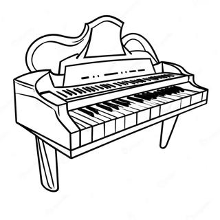 Colorful Musical Keyboard Coloring Page 61973-49847