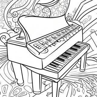 Colorful Musical Keyboard Coloring Page 61973-49848