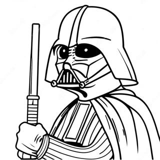 Darth Vader With Lightsaber Coloring Page 62003-49872