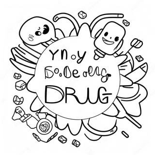 Colorful Anti Drug Message Coloring Page 62023-49886