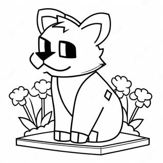 Minecraft Wolf Coloring Pages