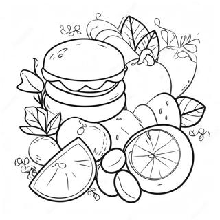 Simple Food Coloring Pages