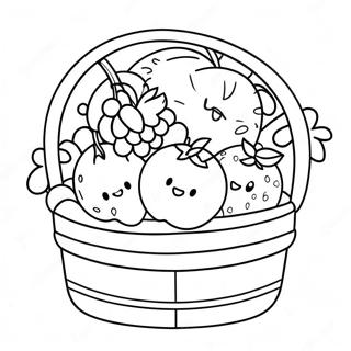 Cute Fruit Basket Coloring Page 62043-49902