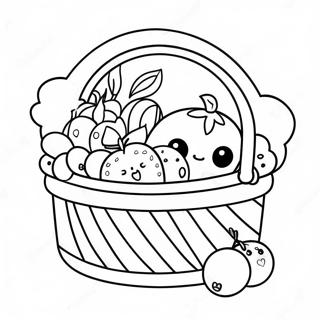 Cute Fruit Basket Coloring Page 62043-49904