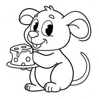 Cute Gus Gus With Cheese Coloring Page 62063-49920