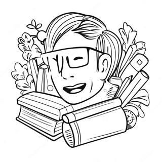 Nerdy Coloring Page 62072-49923