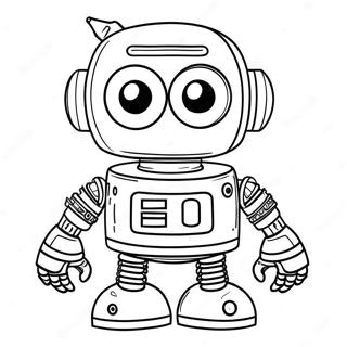 Geeky Robot Coloring Page 62073-49925