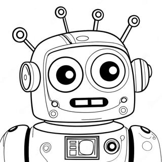 Geeky Robot Coloring Page 62073-49926