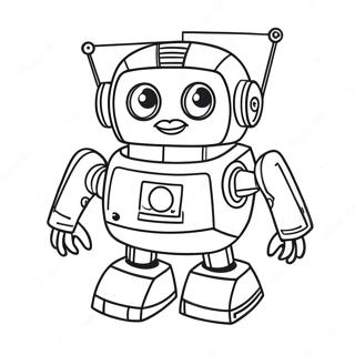 Geeky Robot Coloring Page 62073-49927