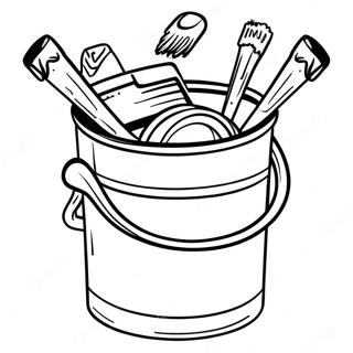 Paint Bucket Clipart Coloring Pages