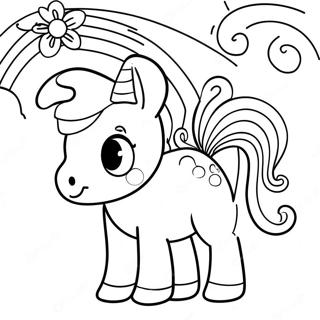 Sparkly Poopsie Rainbow Coloring Page 62093-49941