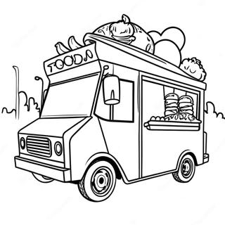 Food Truck Coloring Pages