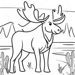 Moose Coloring Pages