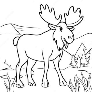 Moose Coloring Page 6211-5122